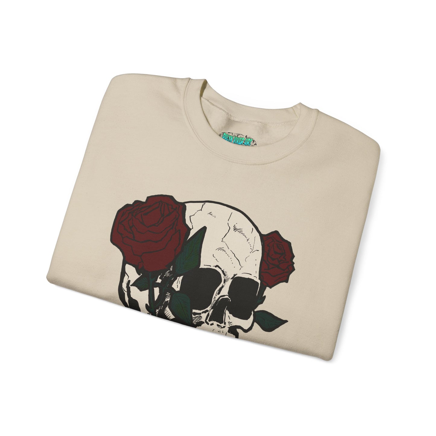 Skull & Rose Crewneck Sweatshirt - Unisex Heavy Blend™