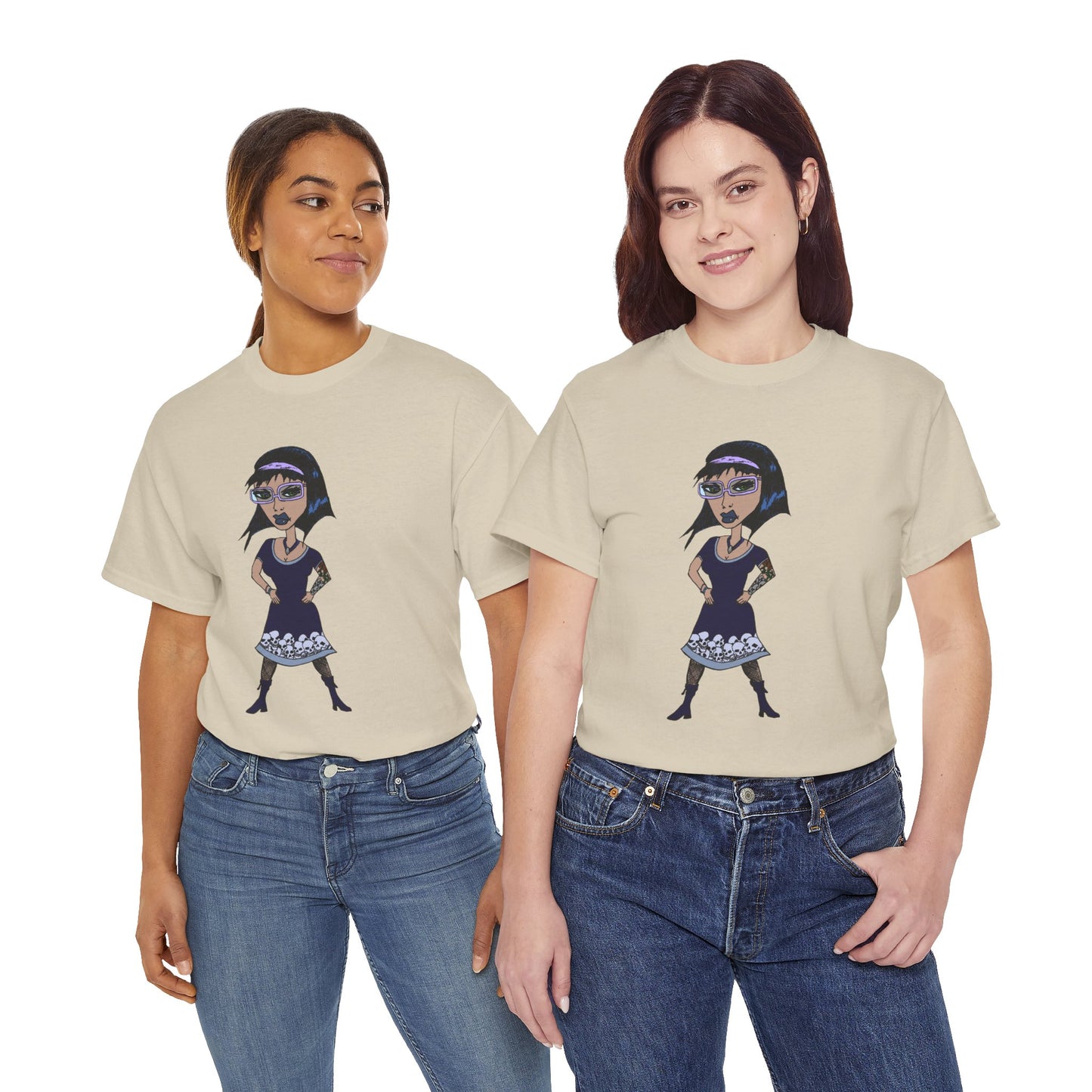 Gothic Doll T-Shirt — Retro Vampire Girl Graphic Tee