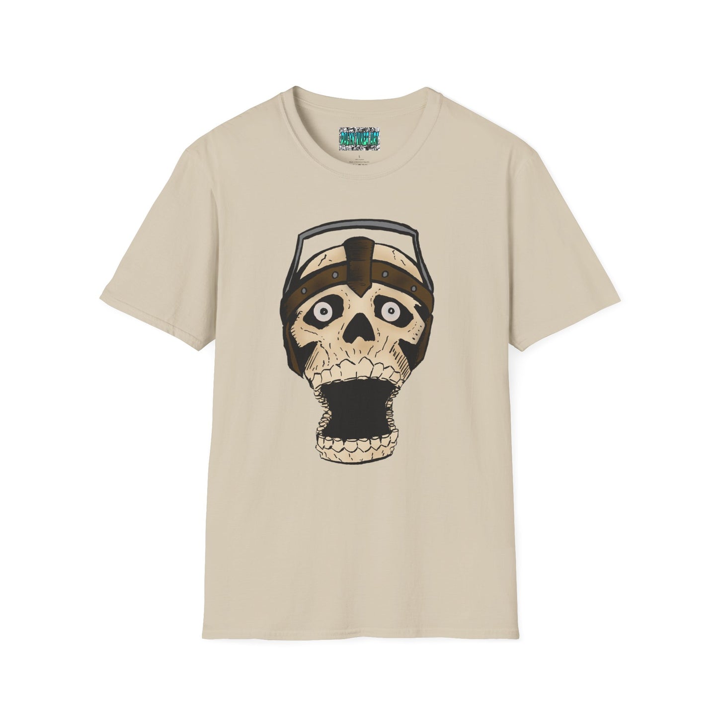 Electric Screaming Skull Unisex Softstyle T-Shirt