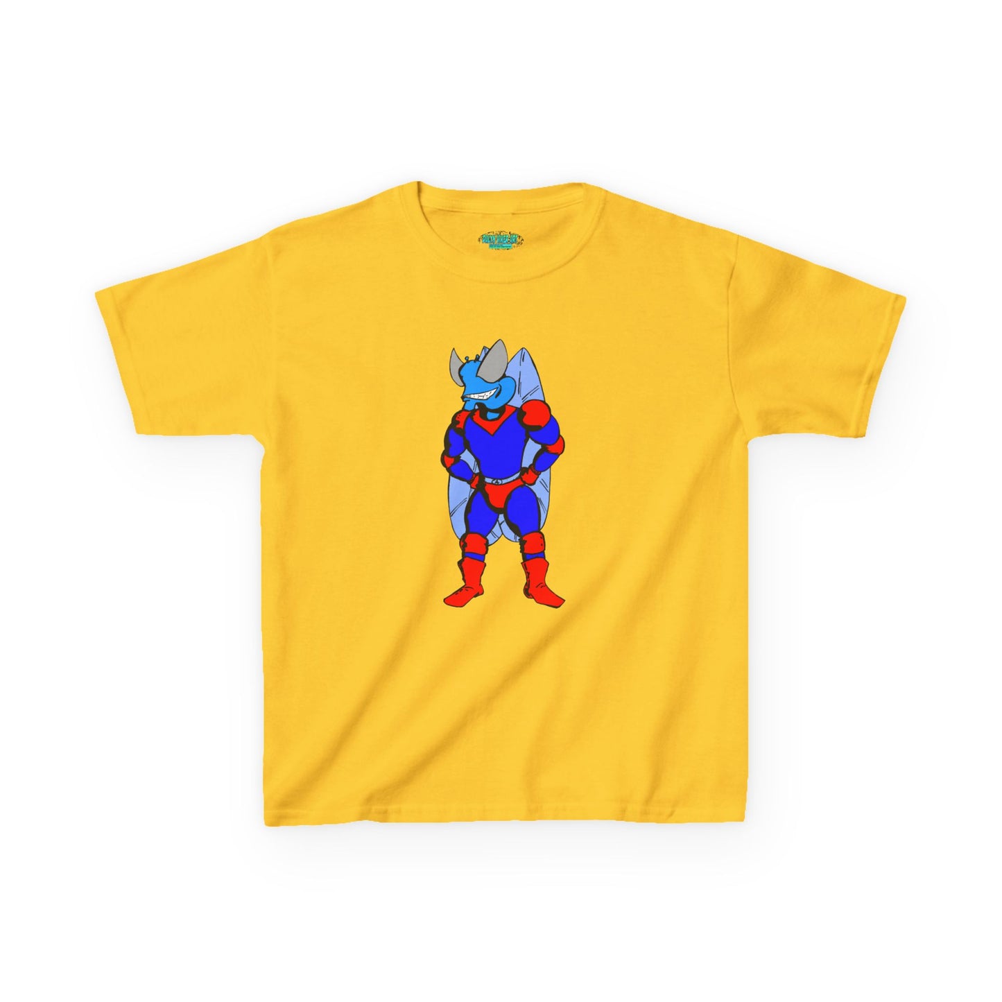 Astro-Fly Kids Superhero T-Shirt — Cute Red & Blue Winged Hero Tee for Boys & Girls