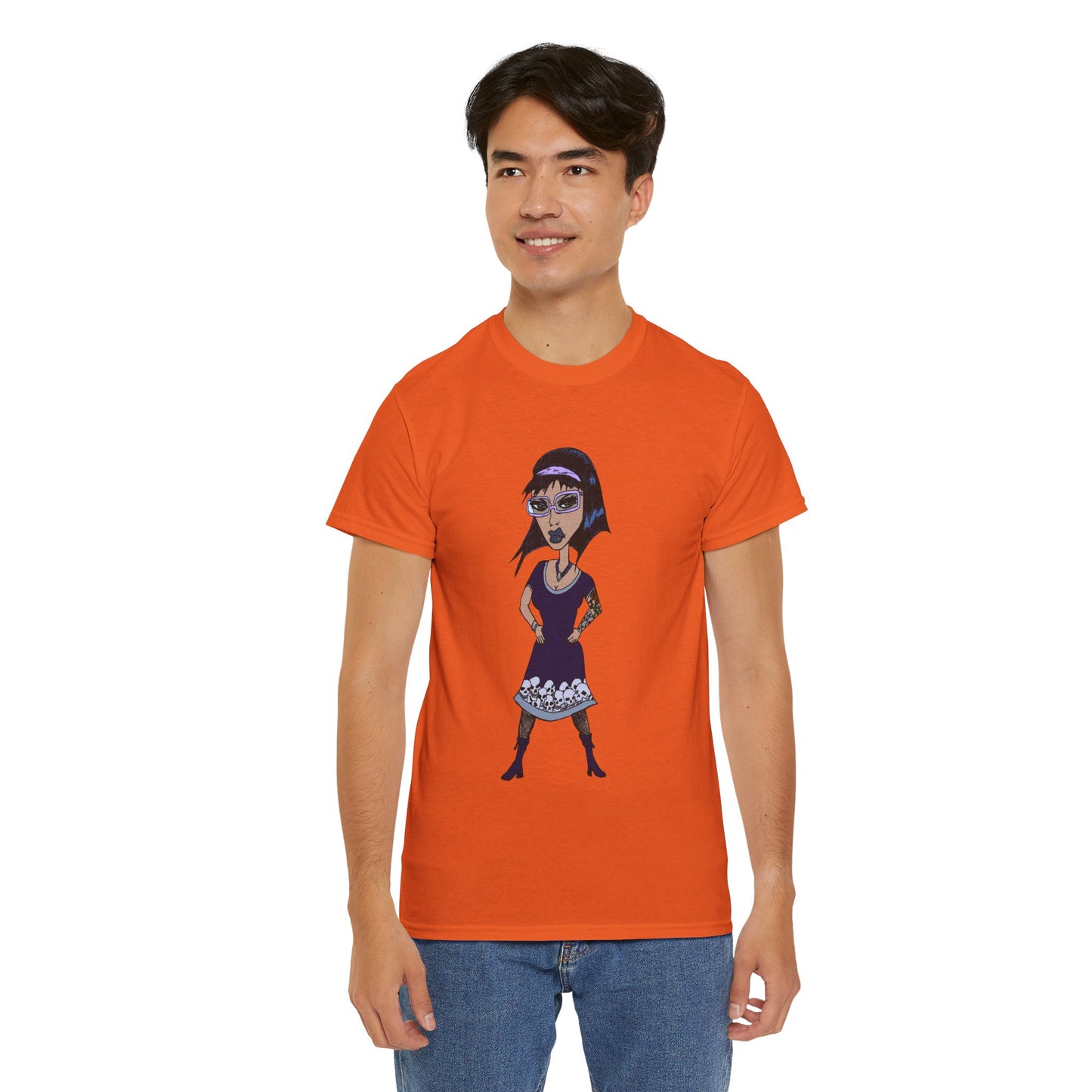 Gothic Doll T-Shirt — Retro Vampire Girl Graphic Tee