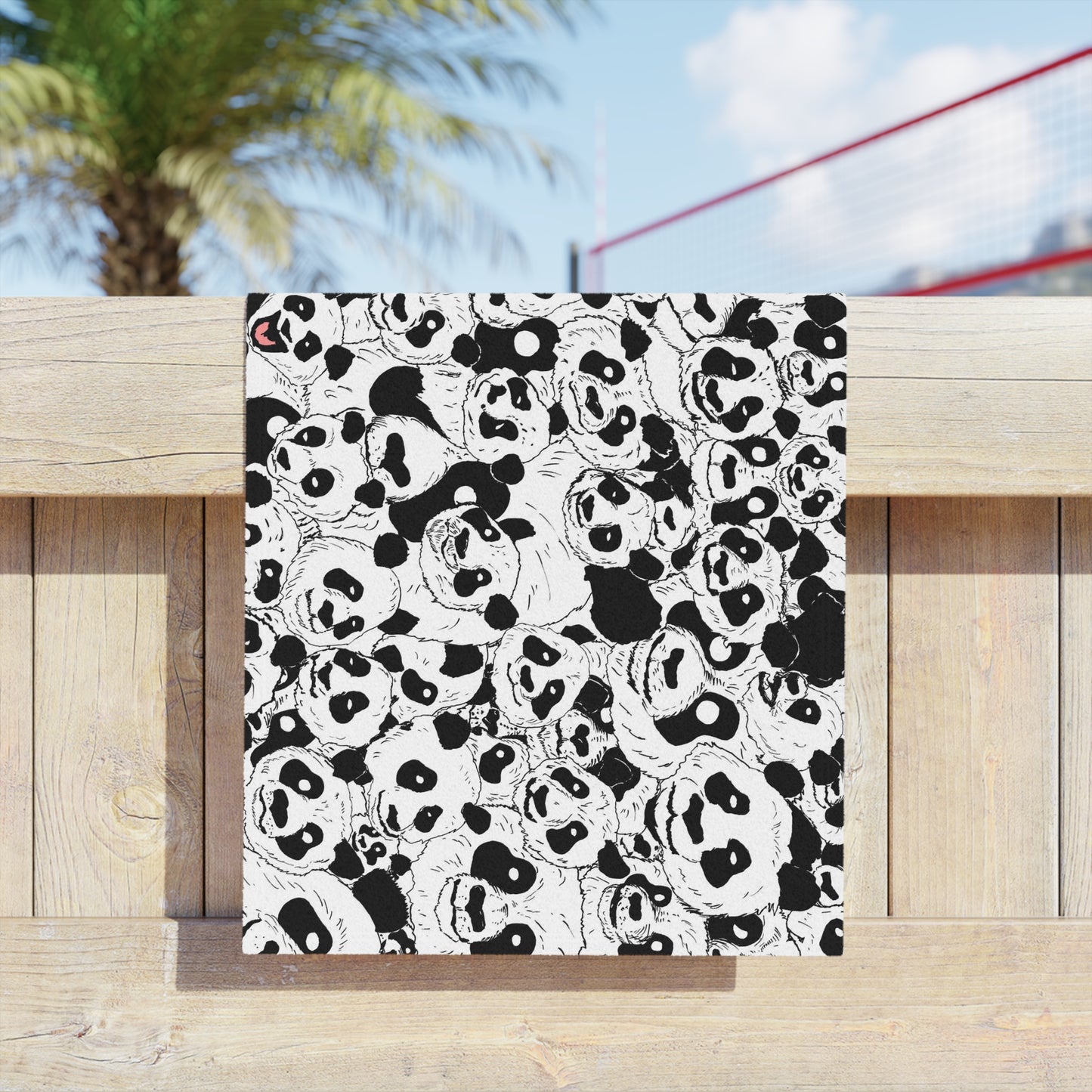 Panda-monium Beach Towel