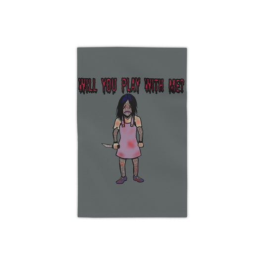 Wanna Play With Me?  -  Evil Doll -  Beach Towel