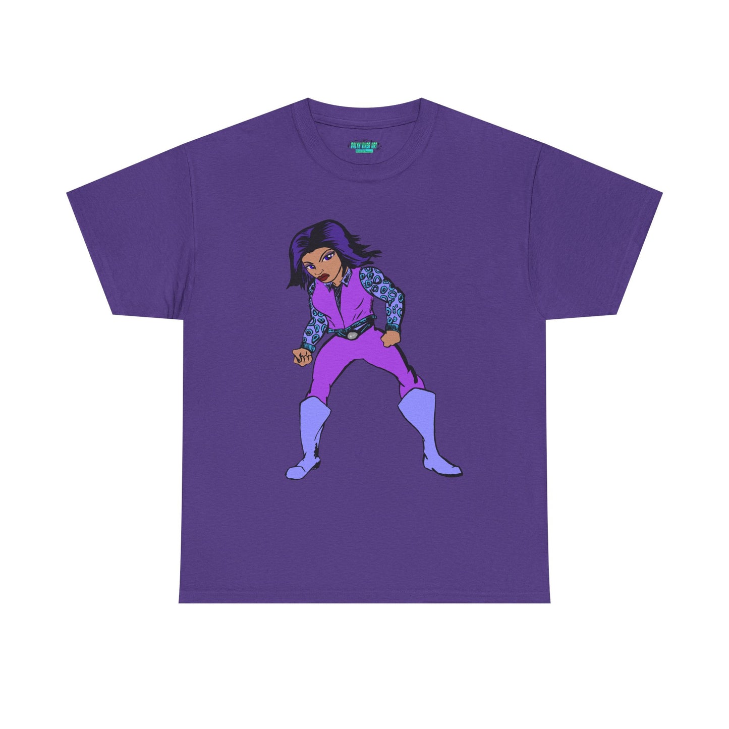 Retro Cartoon Hero Woman Character Unisex Heavy Cotton Tee, Vintage Graphic Tee, Fun T-Shirt, Gift for Fans, Casual Wear, Everyday Tee
