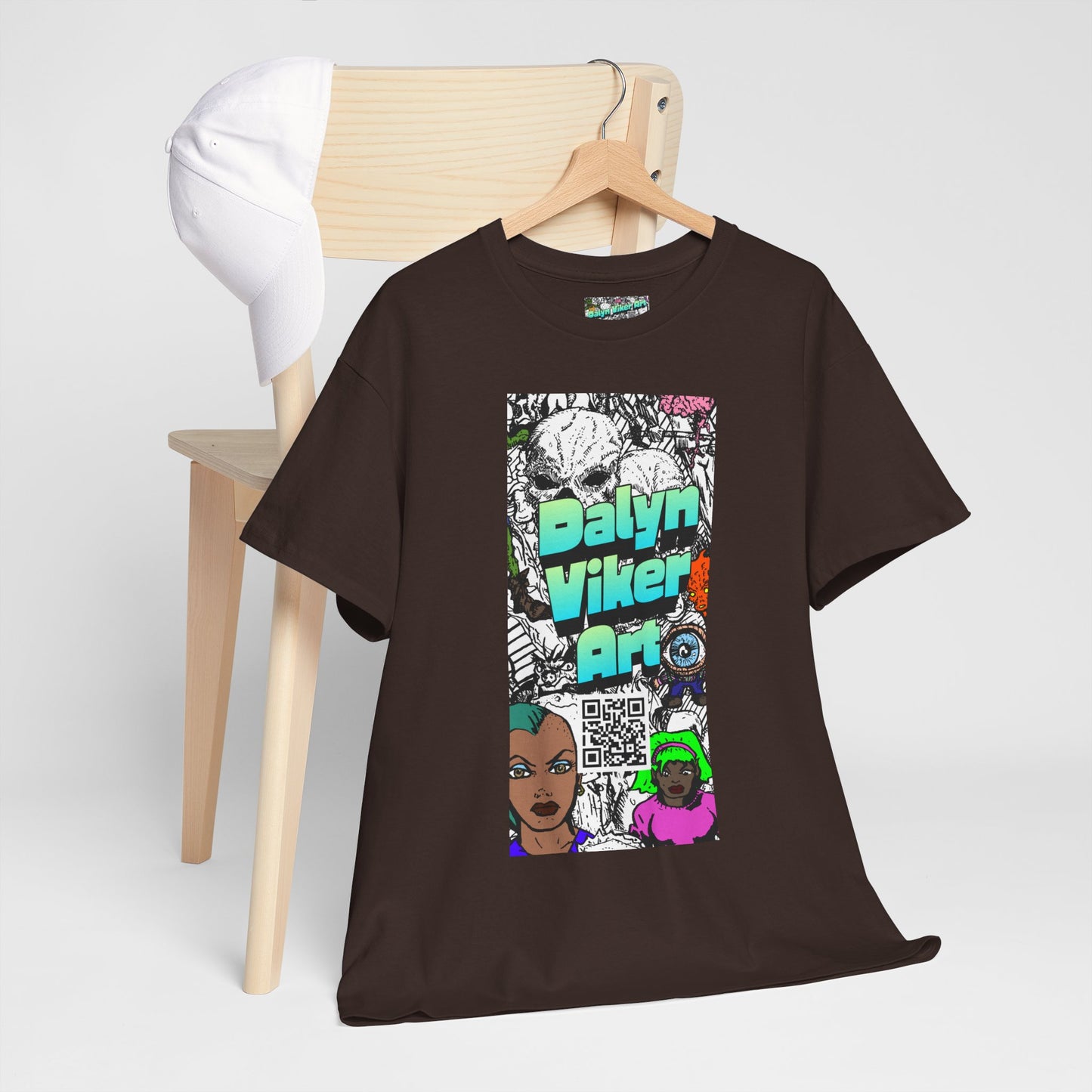 Graphic Art T-Shirt — "Dalyn Viker Art" Vertical Collage Tee