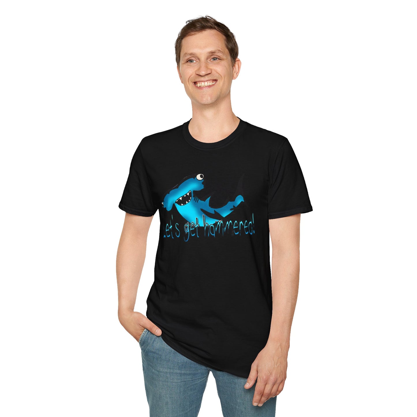 Hammered Shark Unisex T-Shirt – Let's Get Crunk Drinking Shirt