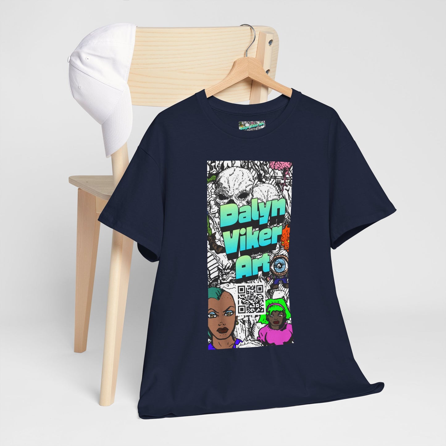 Graphic Art T-Shirt — "Dalyn Viker Art" Vertical Collage Tee