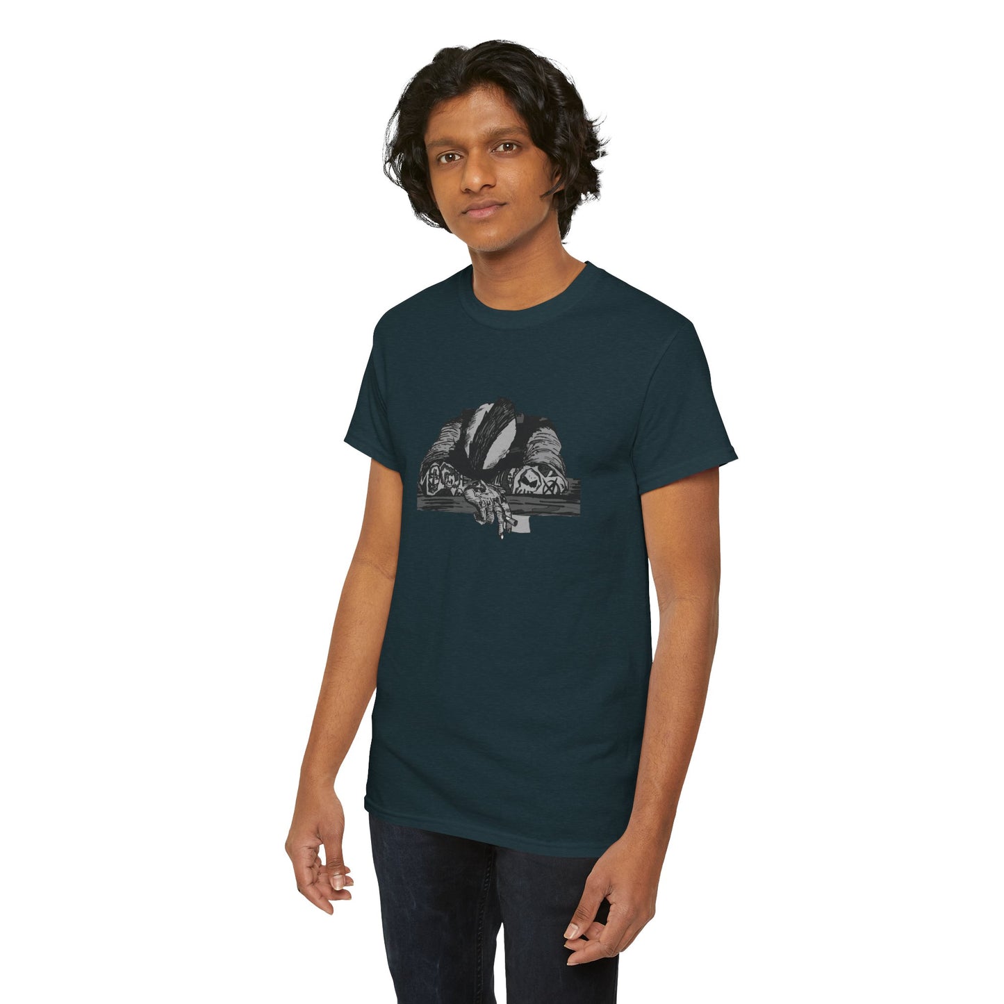 Punk and Done(grayscale) - Graphic Unisex Heavy Cotton Tee - Independent Illustration for Everyday Wear