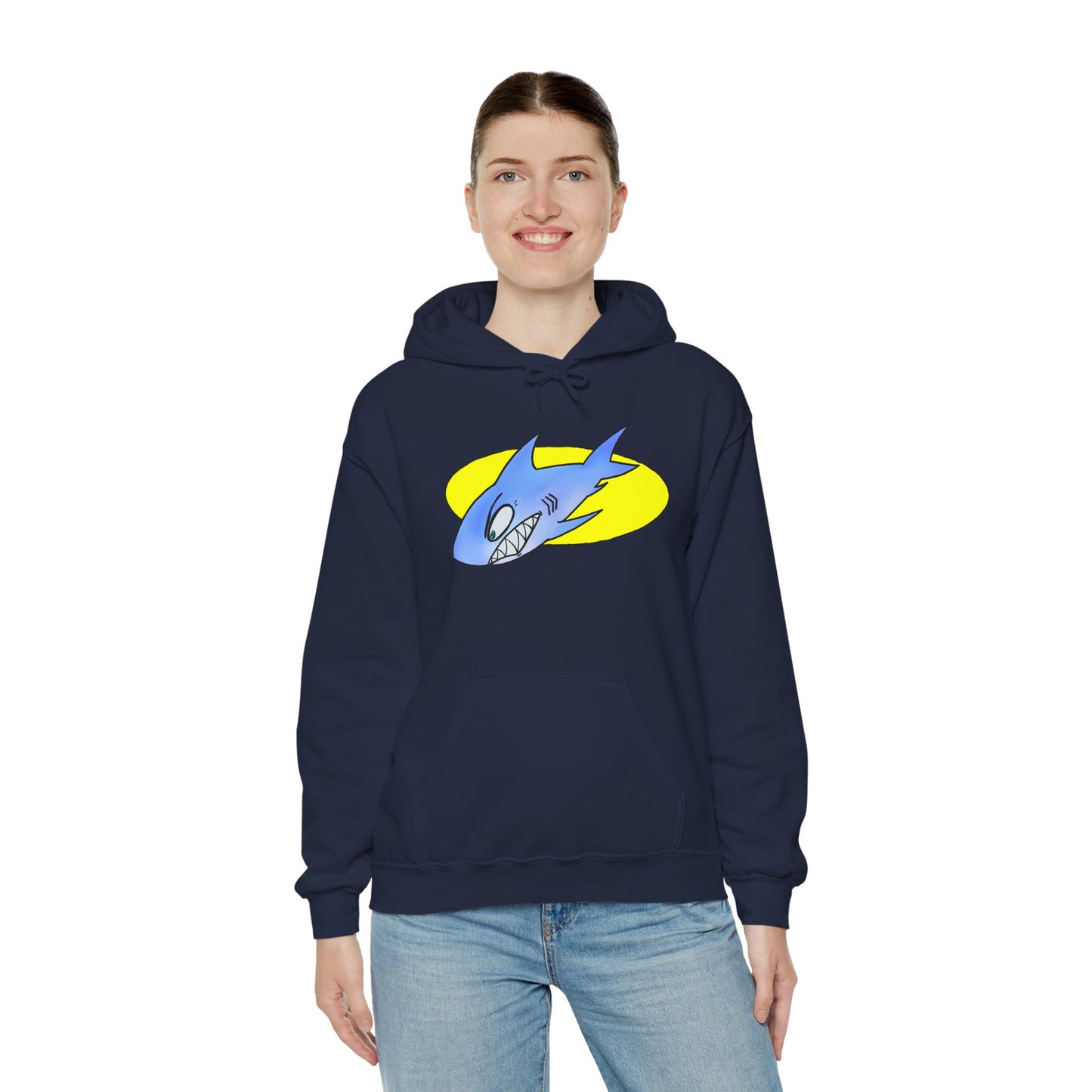 Cool Shark Graphic Hoodie - Unisex Heavy Blend Sweatshirt for Ocean Lovers, Gift for Men and Women, Beach Vibes, Casual Wear, Unique Design