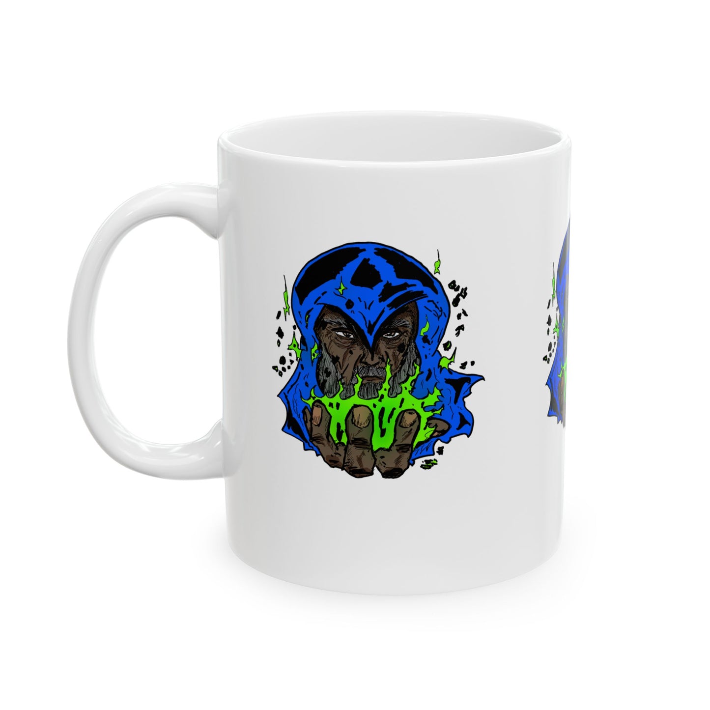 Cosmic Wizard Mug (11oz) - Colorful Magic Sorcery Gift for Fantasy Art Lovers