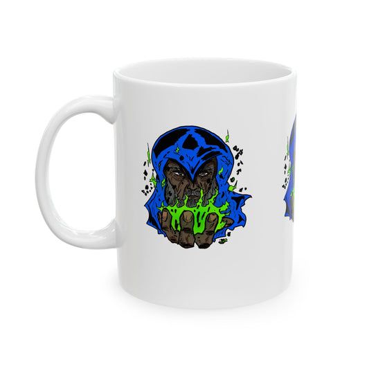 Cosmic Wizard Mug (11oz) - Colorful Magic Sorcery Gift for Fantasy Art Lovers