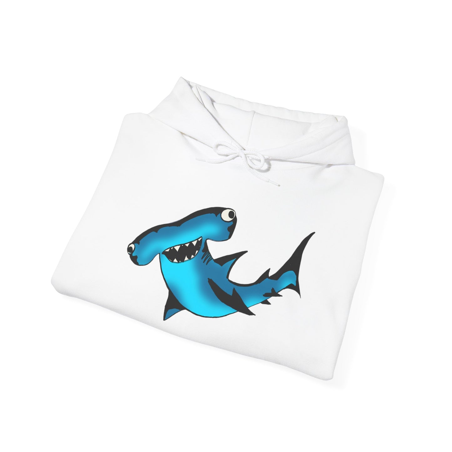 Harley Hammerhead Shark Design Unisex Hooded Sweatshirt, Funny Gift for Ocean Lovers, Casual Wear, Beach Days, Unique Apparel, Birthday Present
