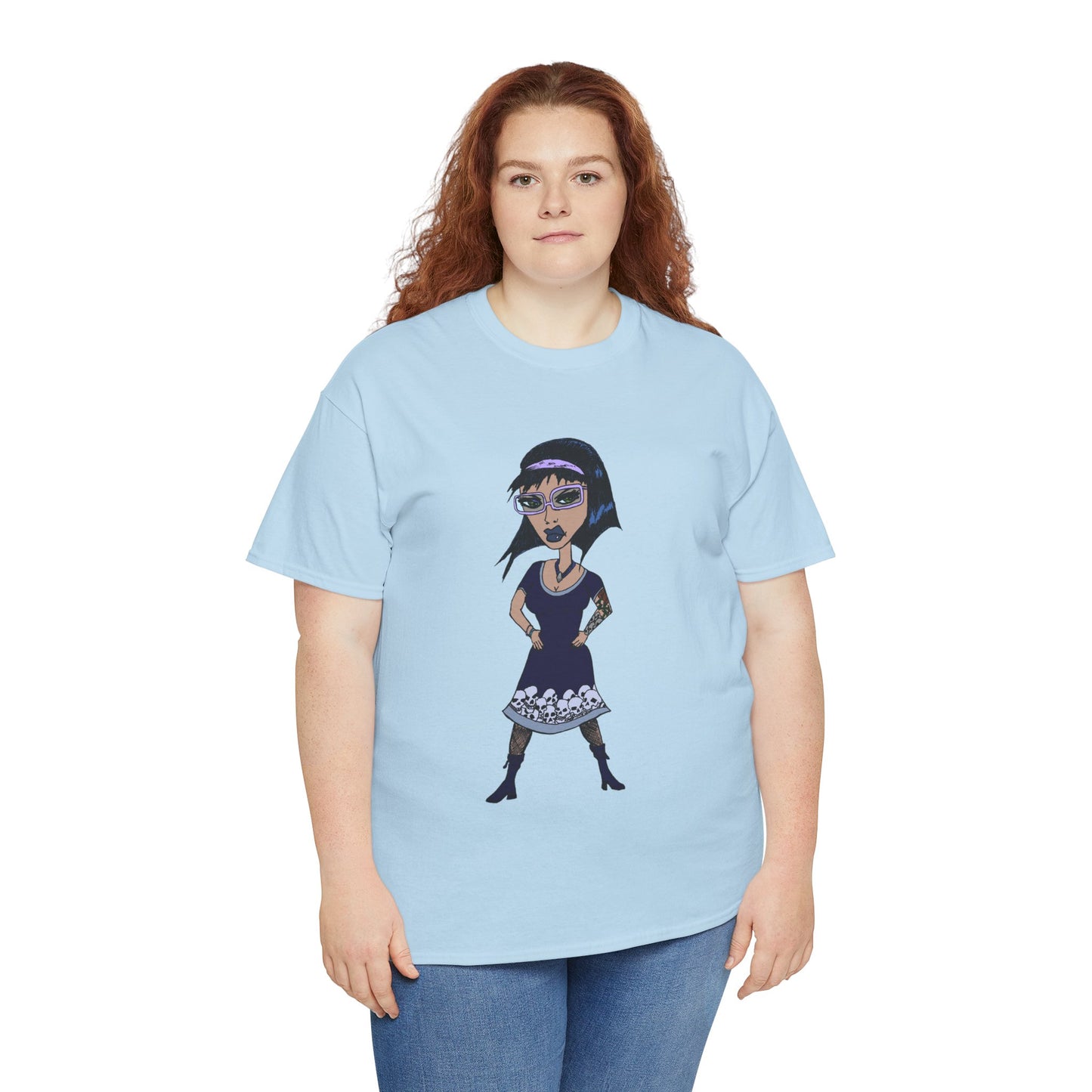 Gothic Doll T-Shirt — Retro Vampire Girl Graphic Tee