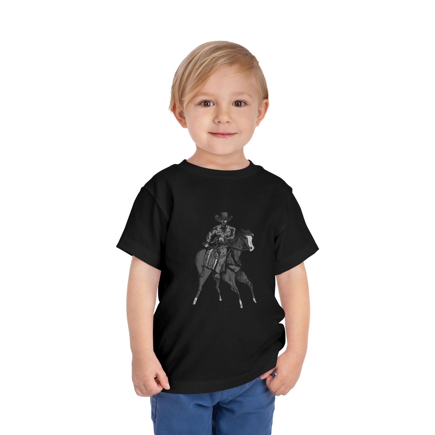 Toddler Western Cowboy Tee — Horseback Rider Graphic Shirt