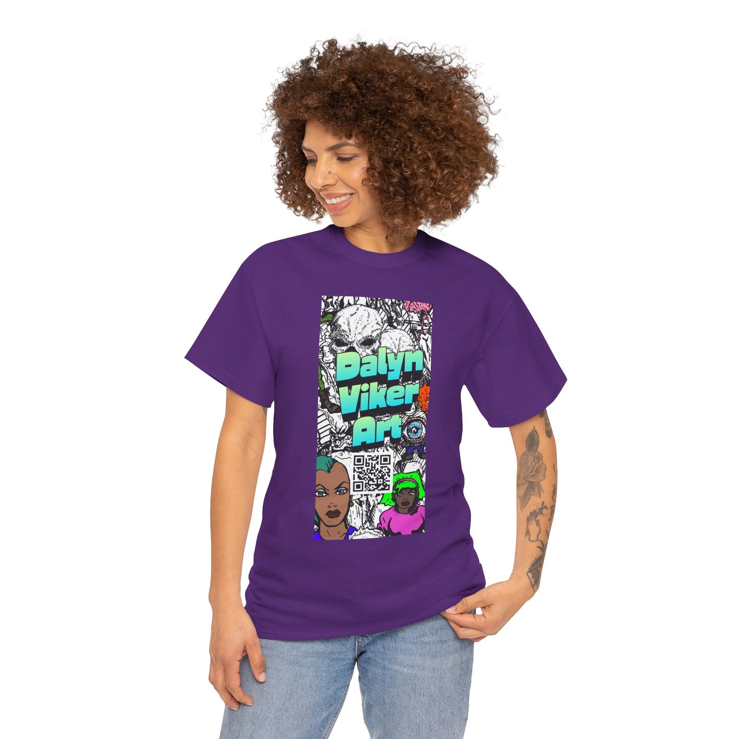 Graphic Art T-Shirt — "Dalyn Viker Art" Vertical Collage Tee
