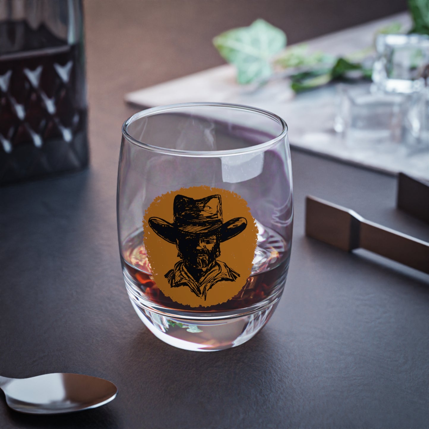 Whiskey Glass - Southwestern Cowboy Western Rancher Old West Cowpoke Design