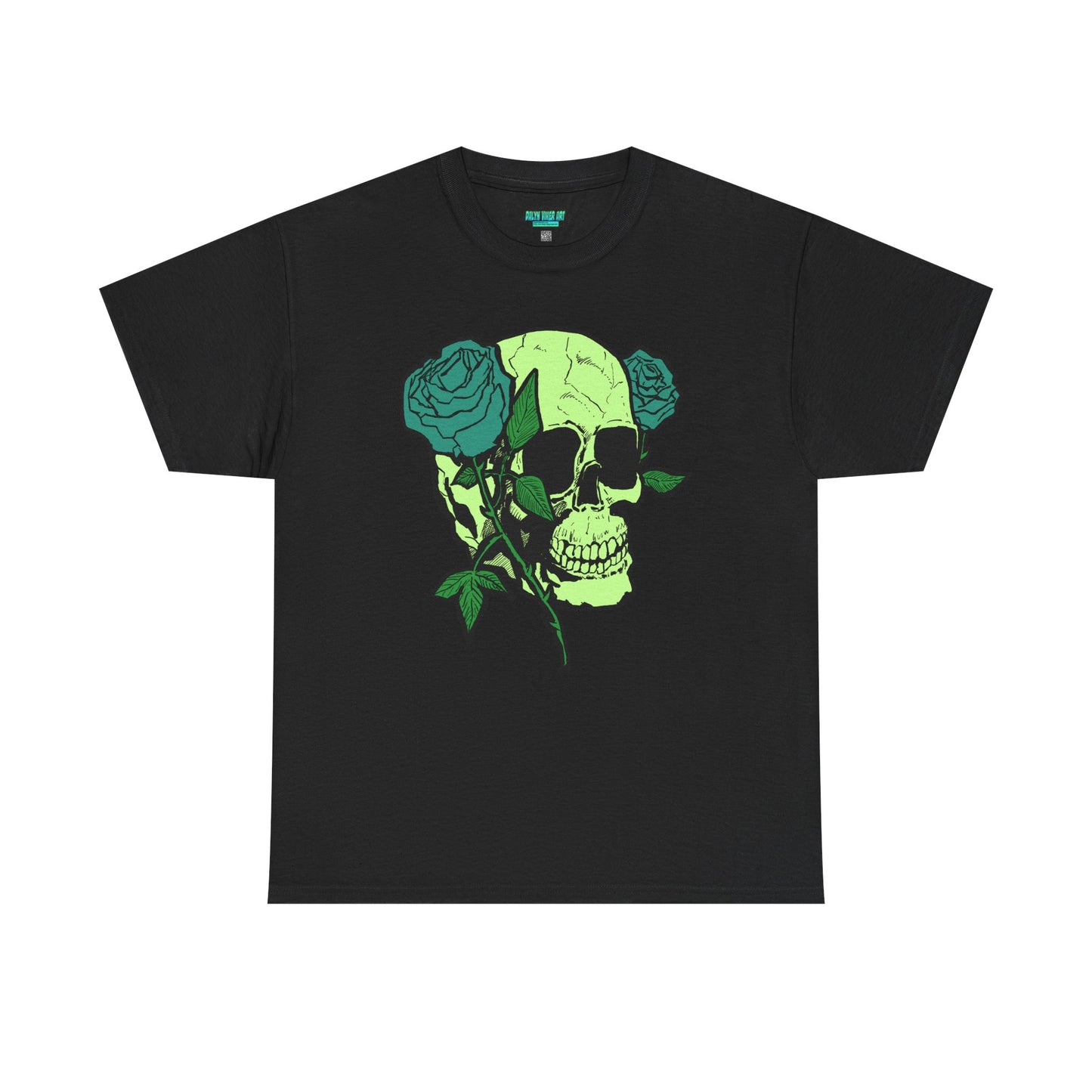 Skull & Rose Graphic Tee - Unisex Heavy Cotton Shirt