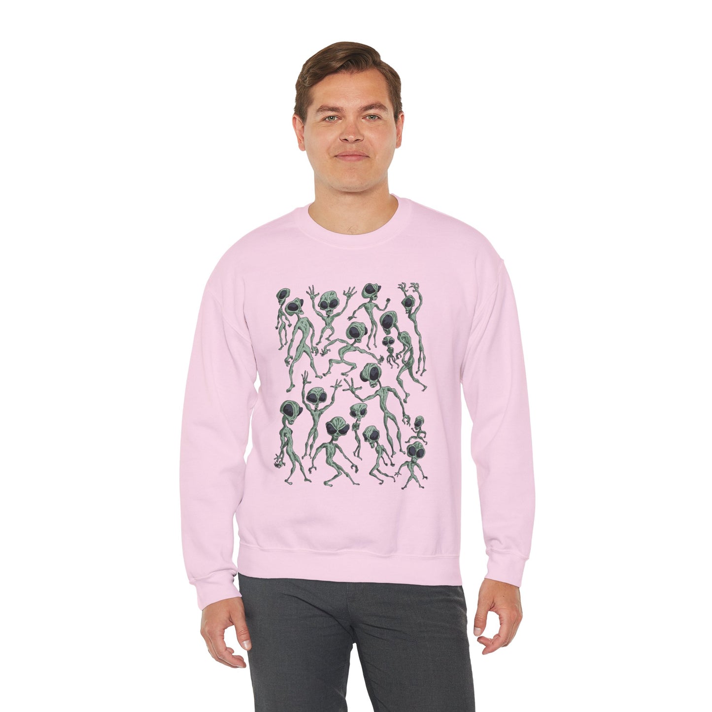 Alien Dance Party Crewneck Sweatshirt – Unisex Heavy Blend
