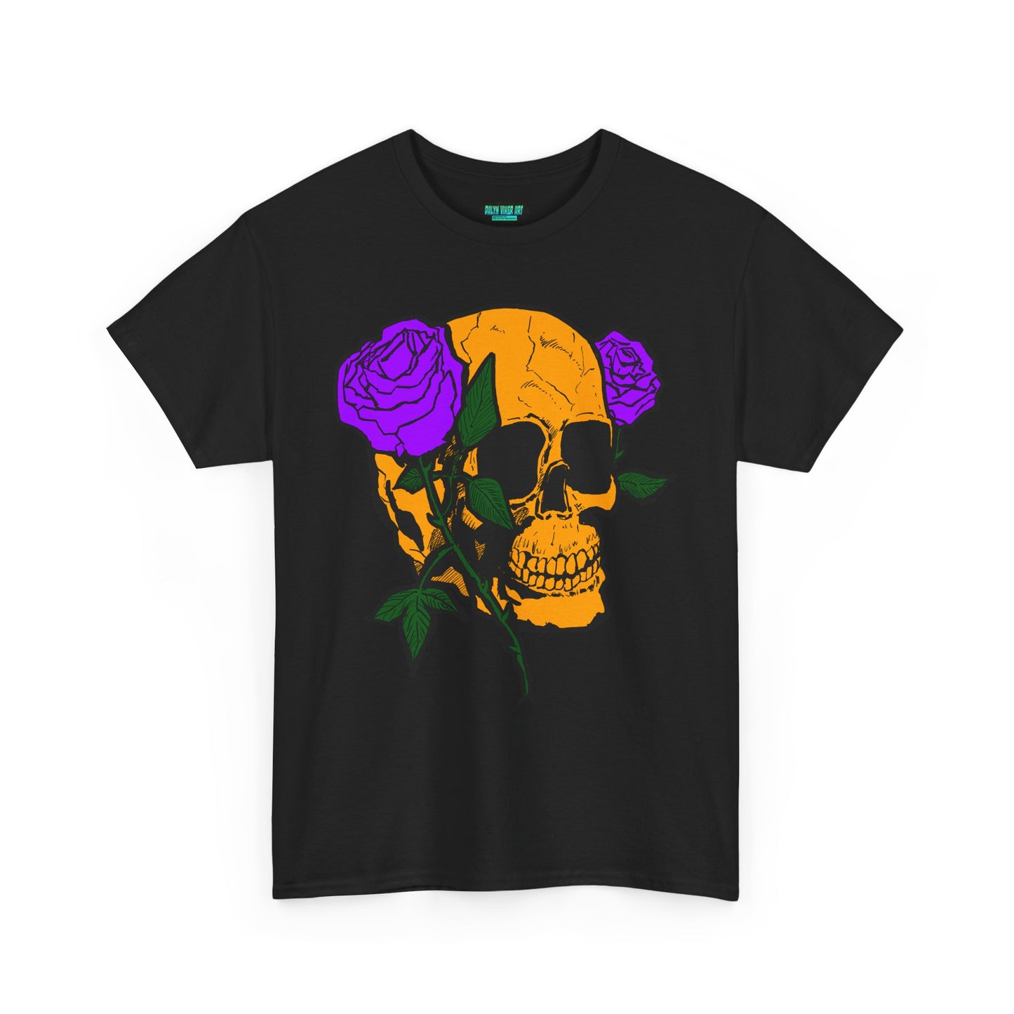 Skull and Roses Unisex Tee, Gothic Aesthetic Shirt, Vintage Graphic T-Shirt, Streetwear Essentials, Edgy Casual Wear