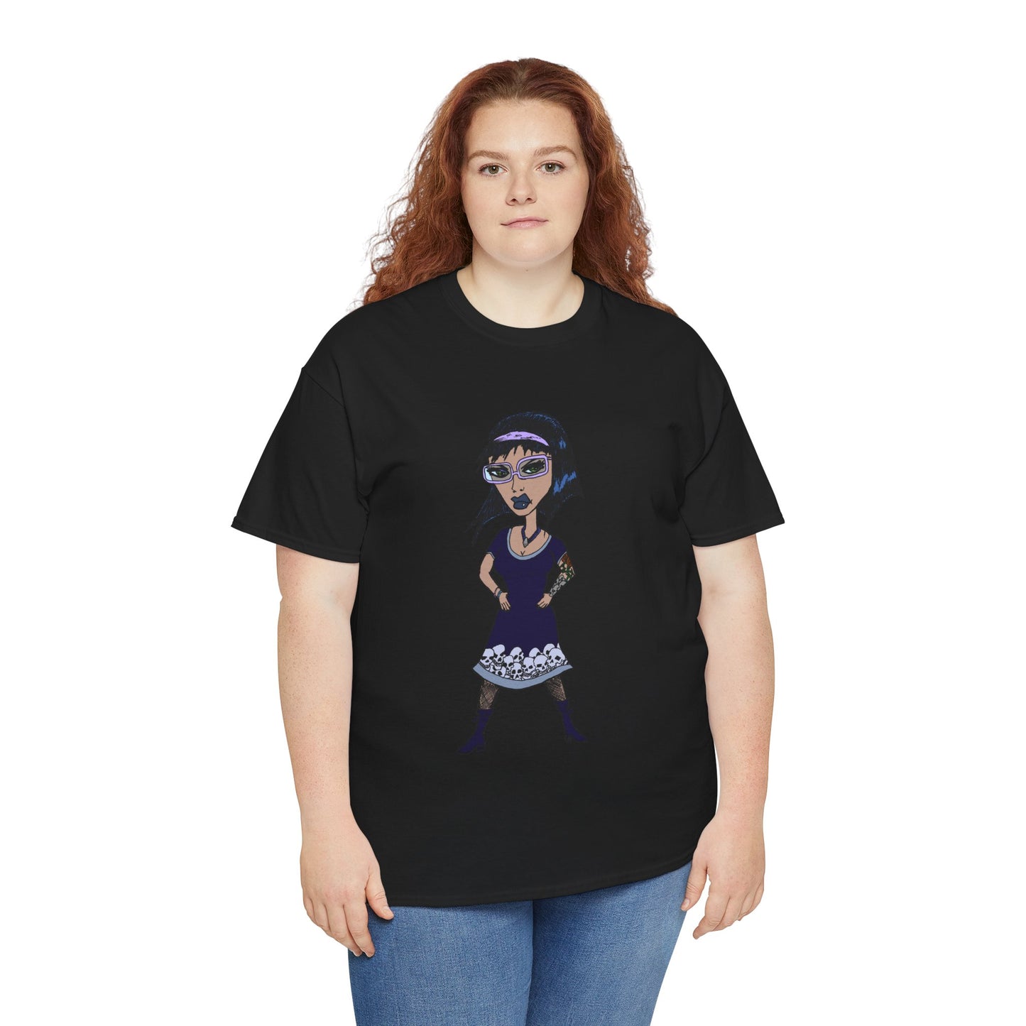 Gothic Doll T-Shirt — Retro Vampire Girl Graphic Tee