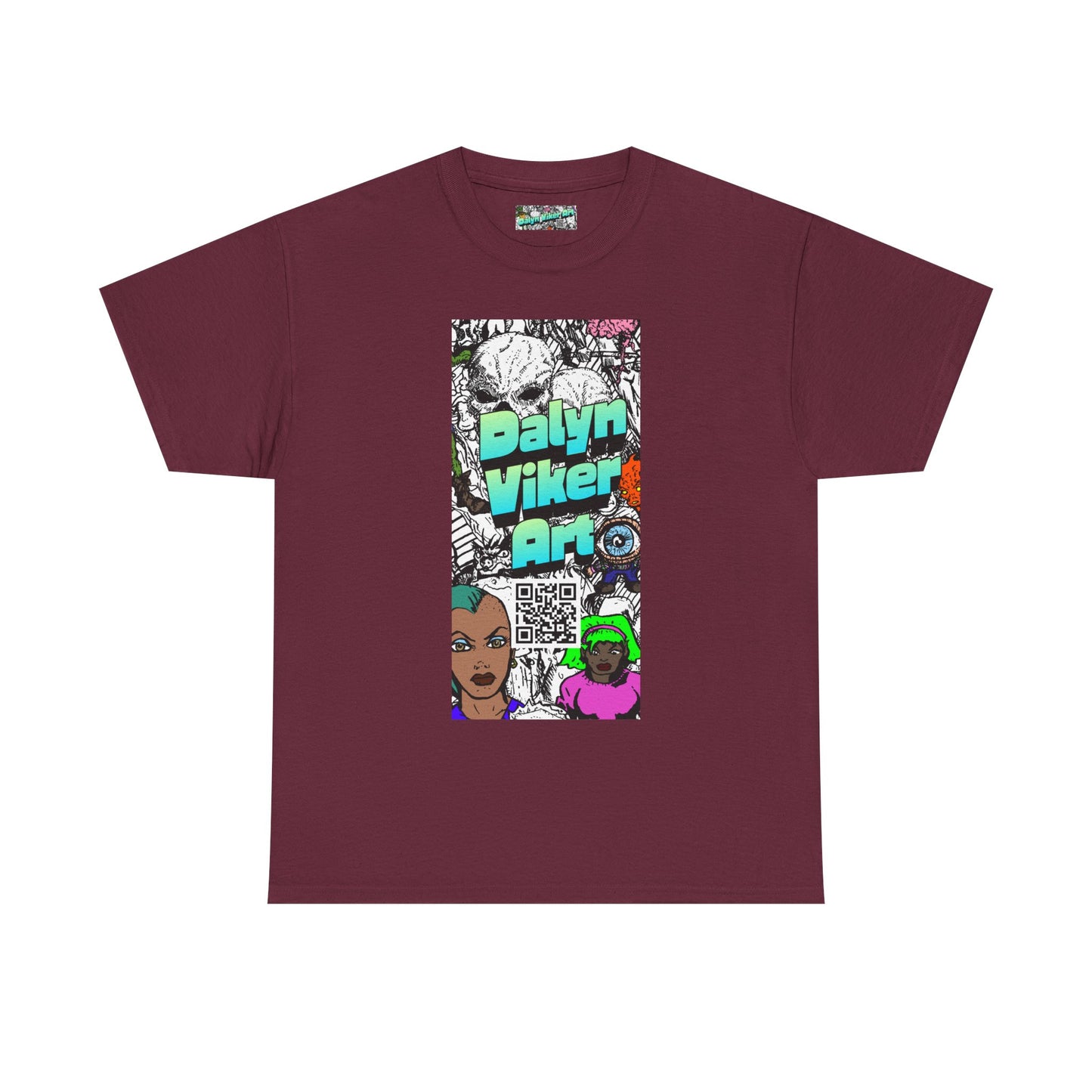 Graphic Art T-Shirt — "Dalyn Viker Art" Vertical Collage Tee