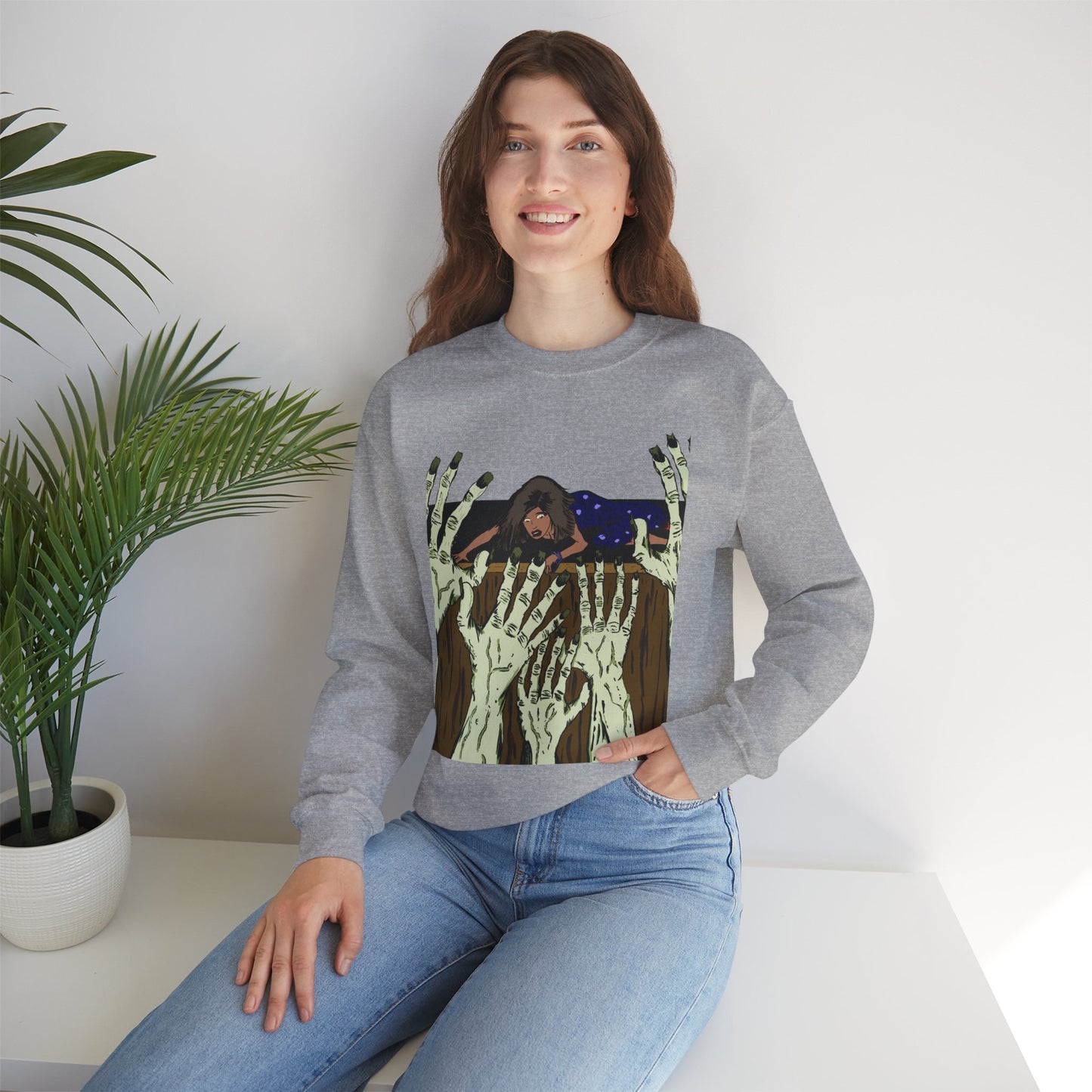 Haunting Hands Crewneck Sweatshirt - Unisex Heavy Blend™