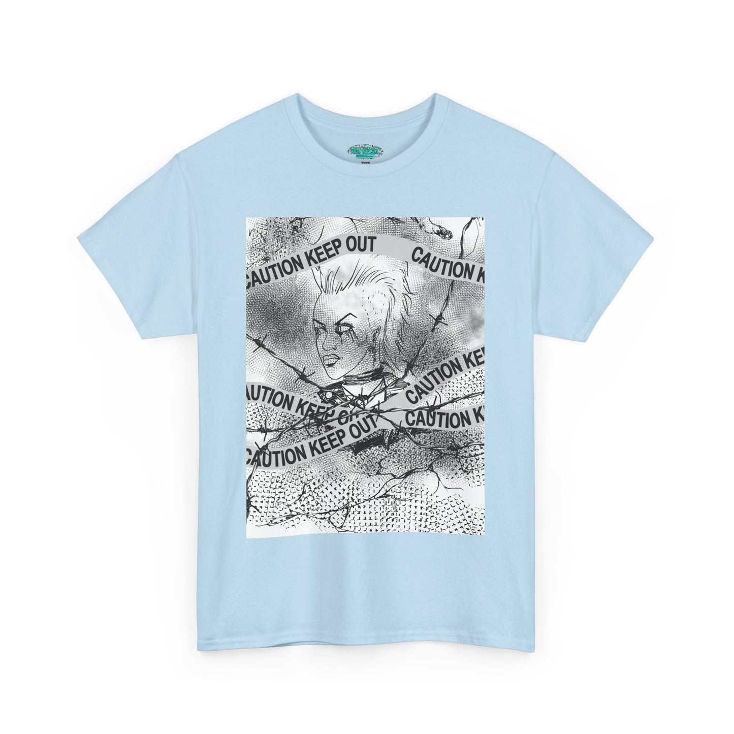 Caution Keep Out Graphic Tee, Unisex T-Shirt, Streetwear Style, Unique Gift, Casual Wear, Must-Have for Trendsetters