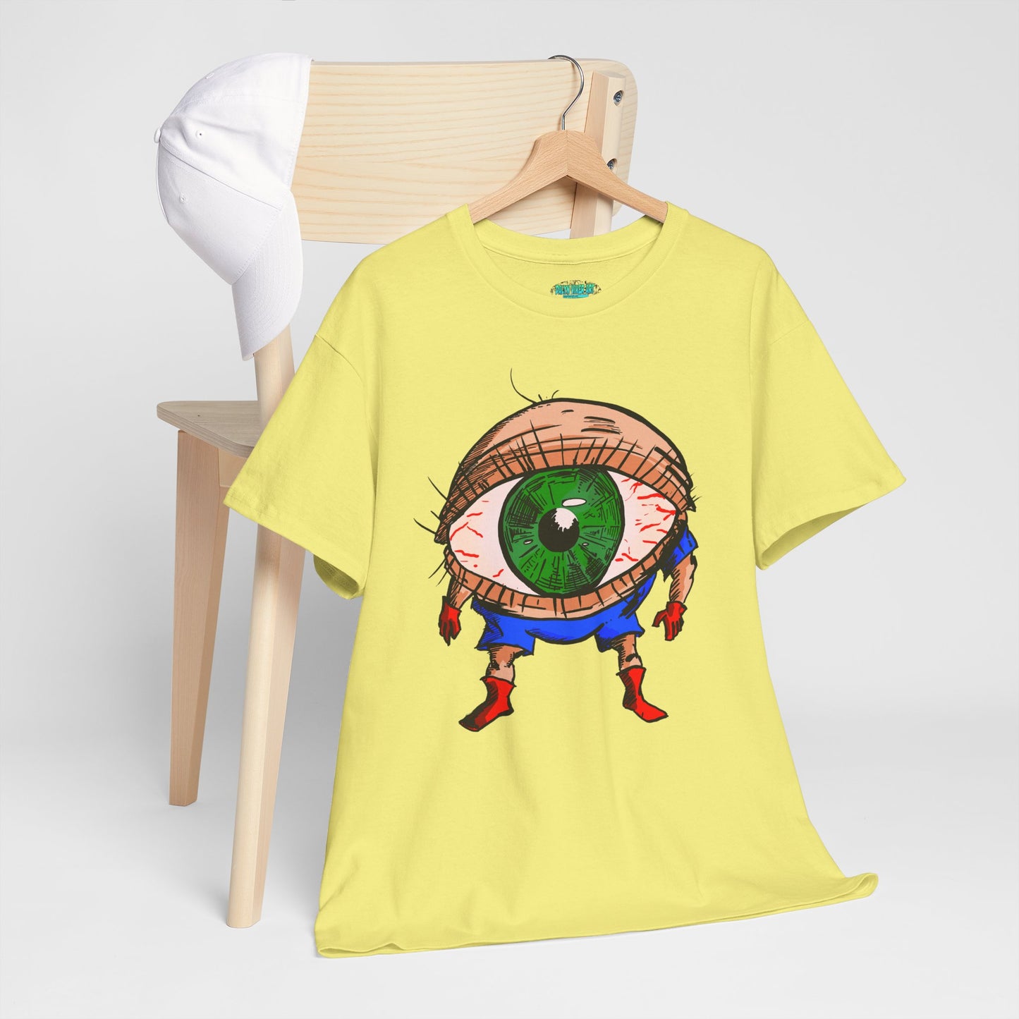 Terrif-EYE-ing - Whimsical Unisex Heavy Cotton Tee with Eye Design