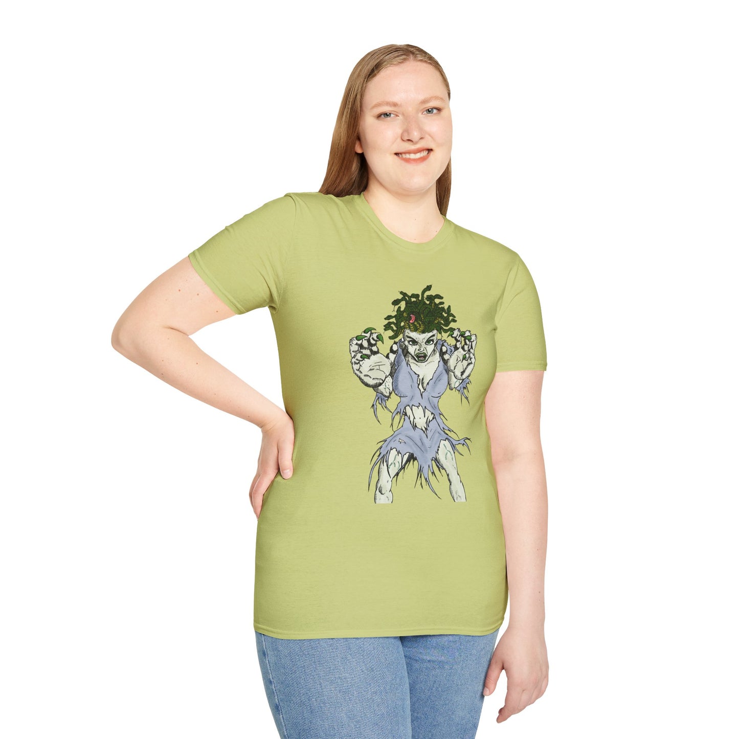 Medusa Assailing Unisex T-Shirt - Mythological Monster Dalyn Viker Art