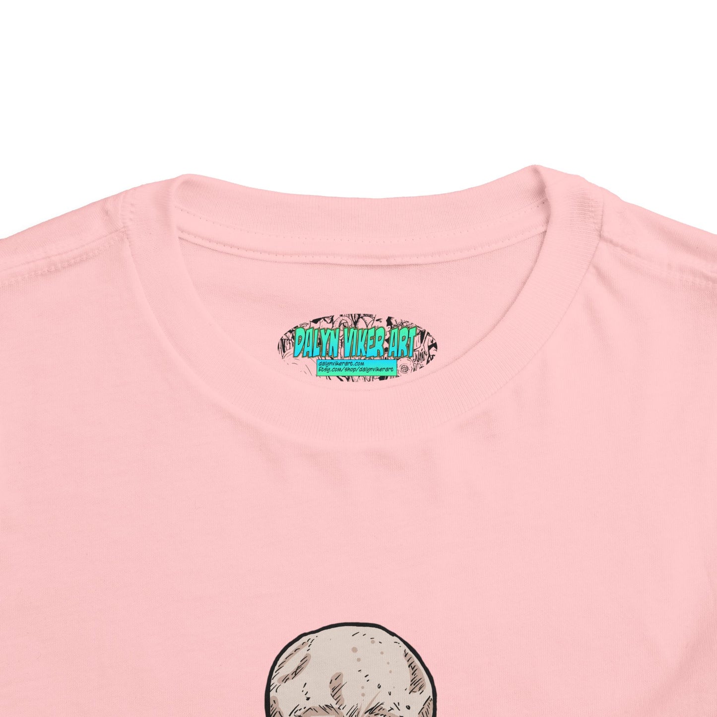 Toddler Tee — Skull with Red & Blue Electric Guitars Rock Shirt