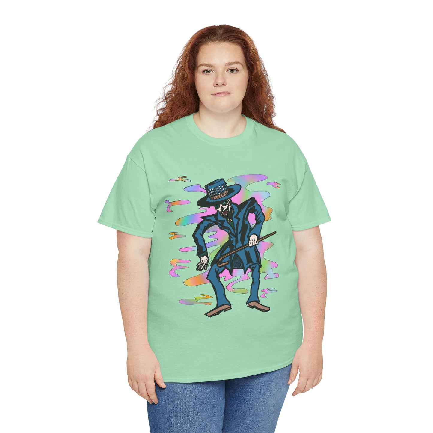 Voodoo Maniac Colorful Cartoon Magician Unisex Heavy Cotton Tee