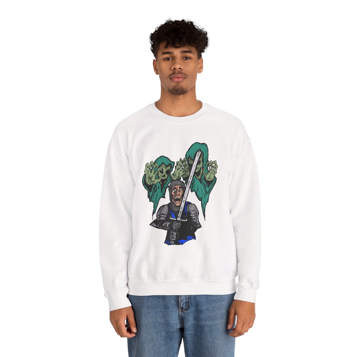 Knight Fright Inspired Unisex Crewneck Sweatshirt with Graphic Print