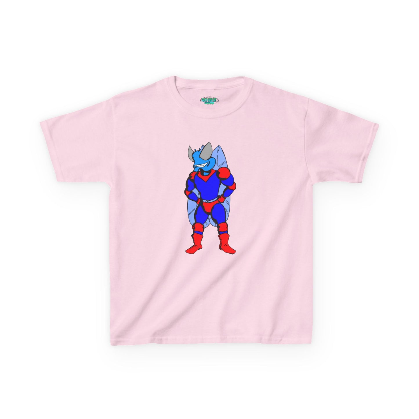 Astro-Fly Kids Superhero T-Shirt — Cute Red & Blue Winged Hero Tee for Boys & Girls
