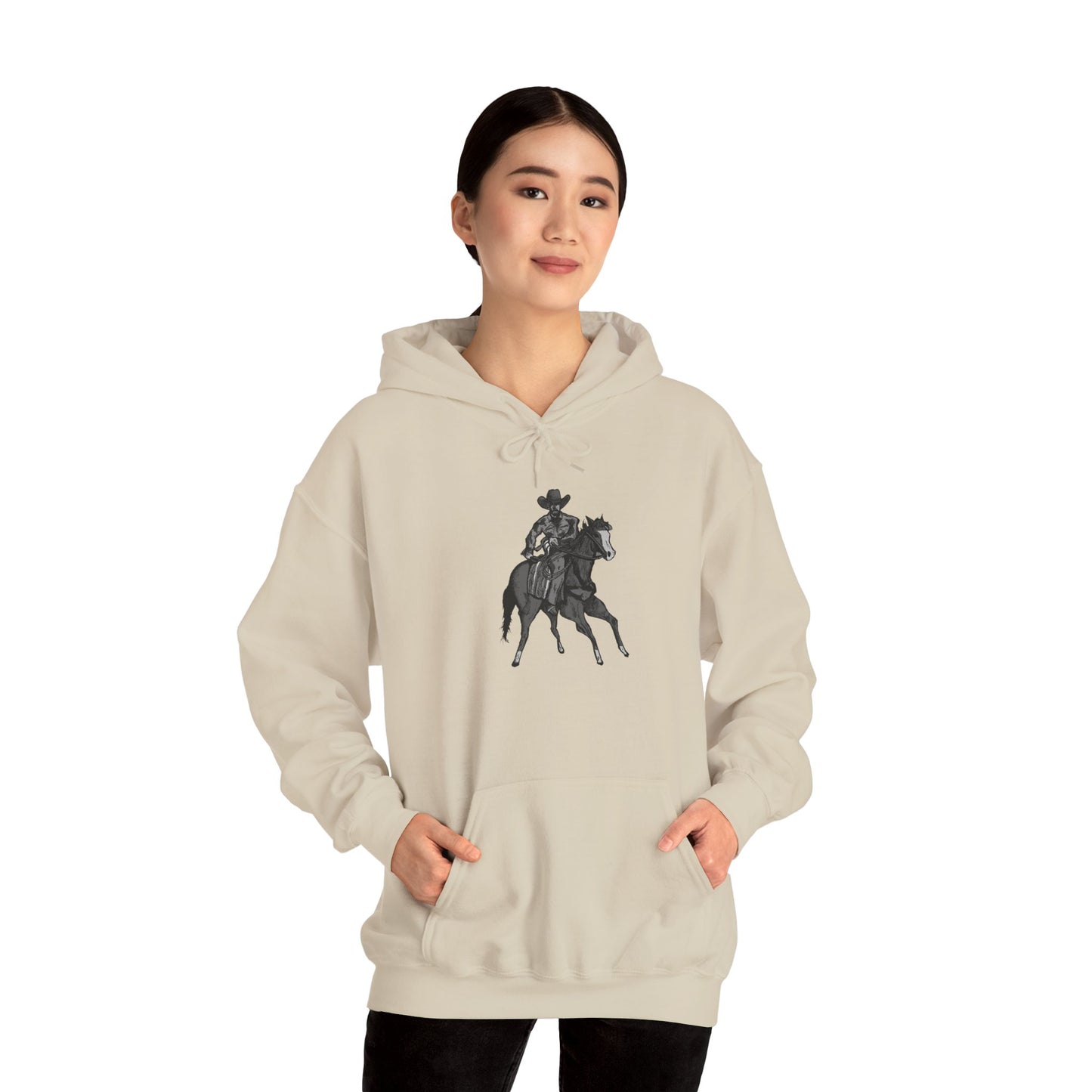 Horseback Rider Silhouette Hoodie – Western Equestrian Graphic Sweatshirt