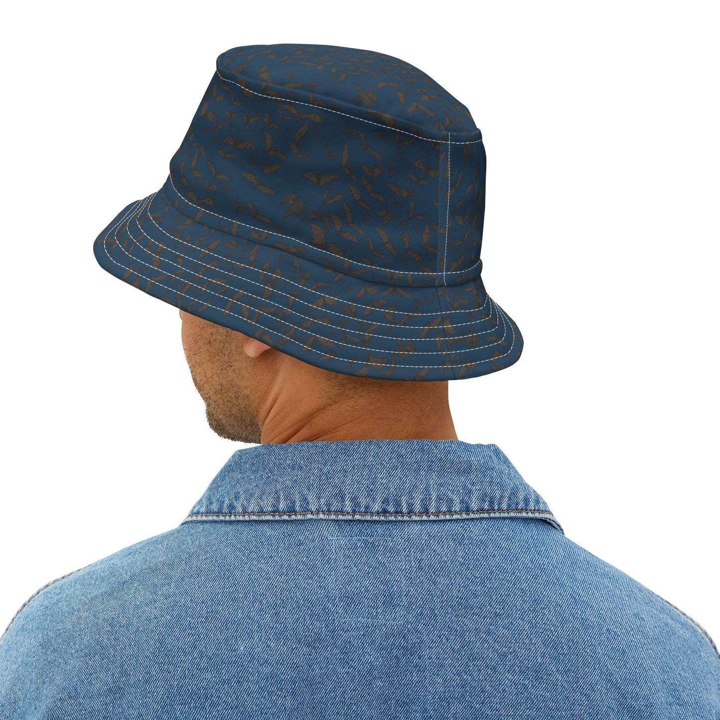 Stylish AOP Bats at Dusk Bucket Hat, Summer Fashion, Vacation Essential, Outdoor Accessory, Festival Wear, Gift for Her