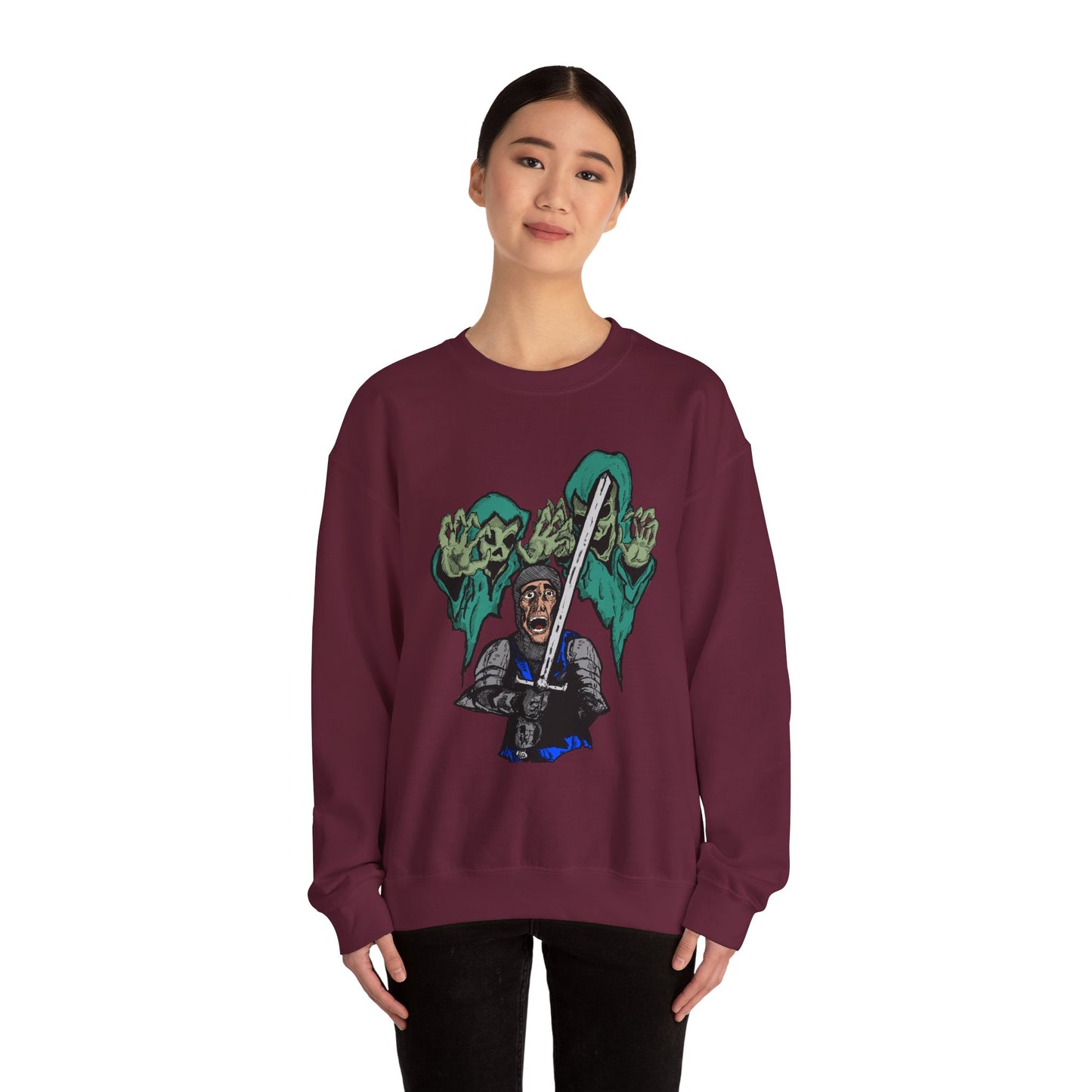 Knight Fright Inspired Unisex Crewneck Sweatshirt with Graphic Print