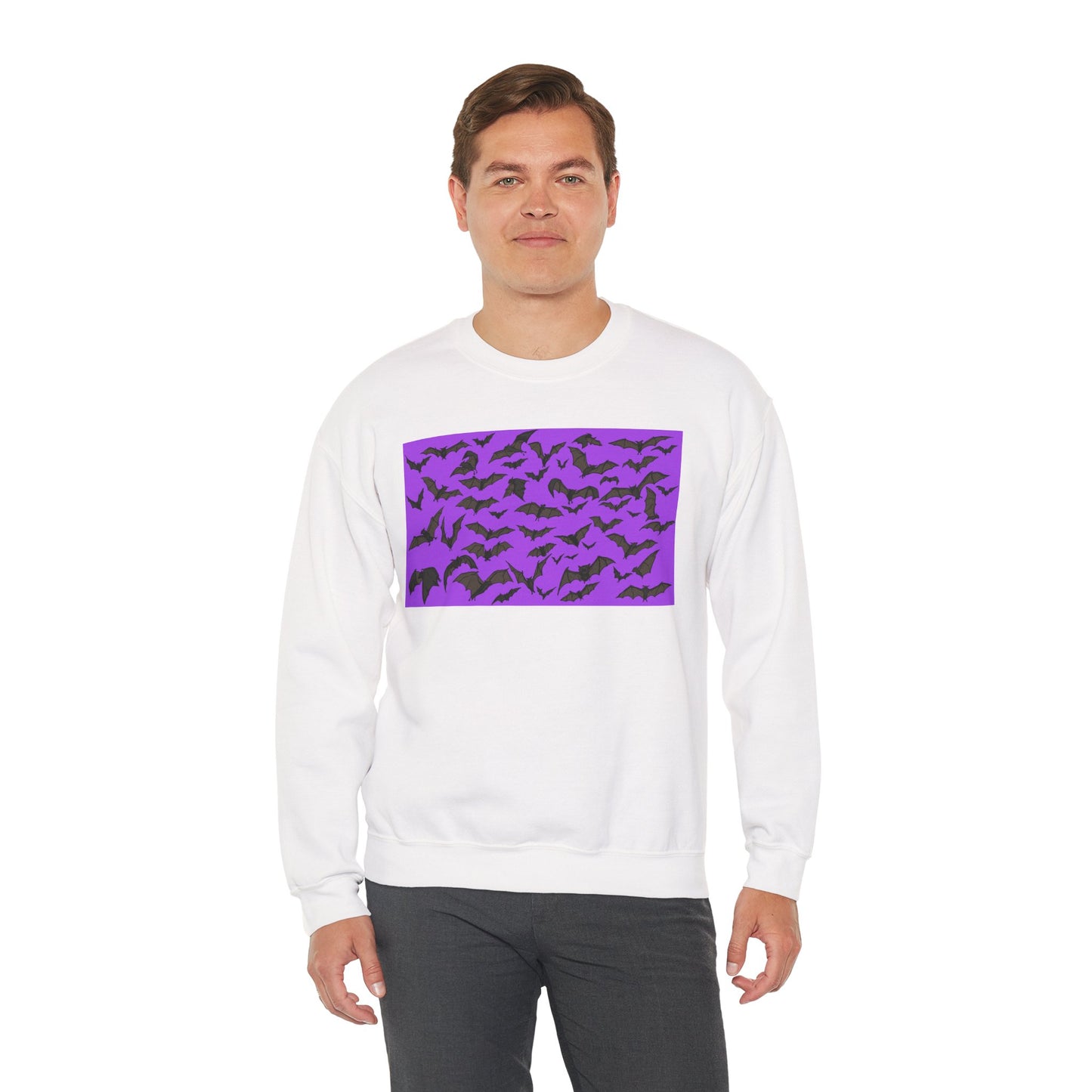 Spooky Bat Crewneck Sweatshirt for Halloween