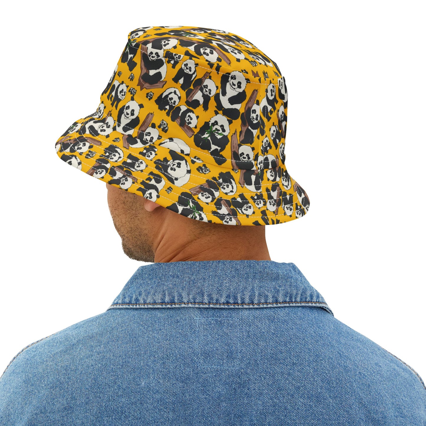 Panda Print Bucket Hat, Cool Summer Accessory, Trendy Gift for Animal Lovers, Perfect for Festivals, Beach, Casual Wear
