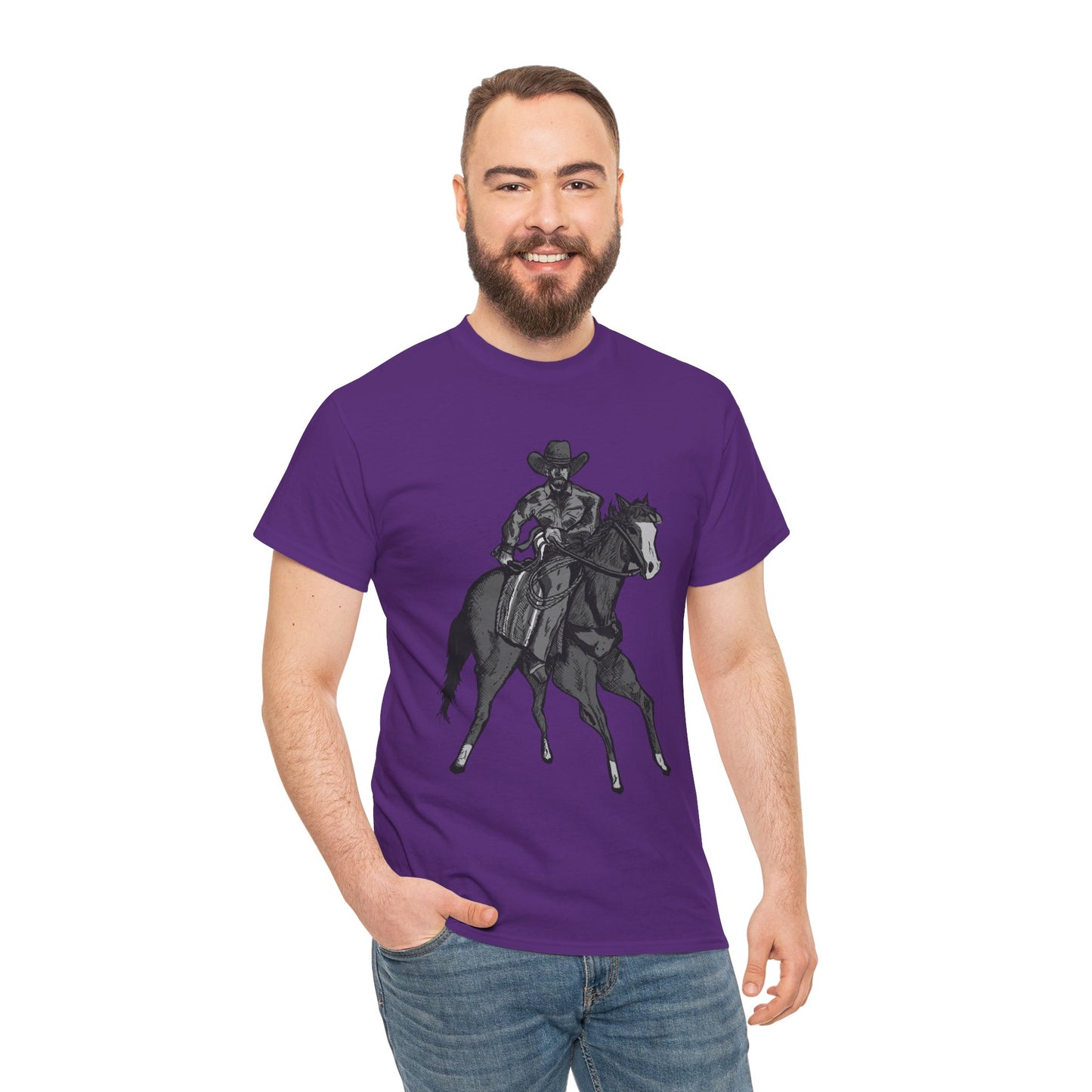 Cowboy on Horseback T‑Shirt — Vintage Western Rodeo Tee