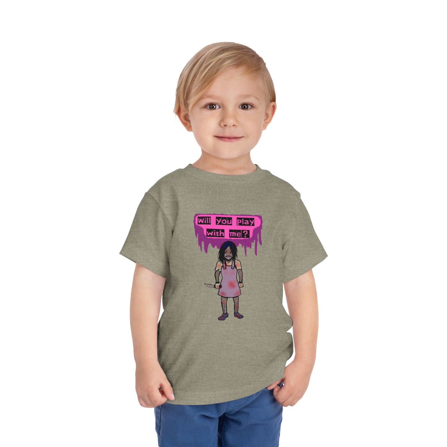 Toddler Tee - Evil Doll - Will You Play With Me