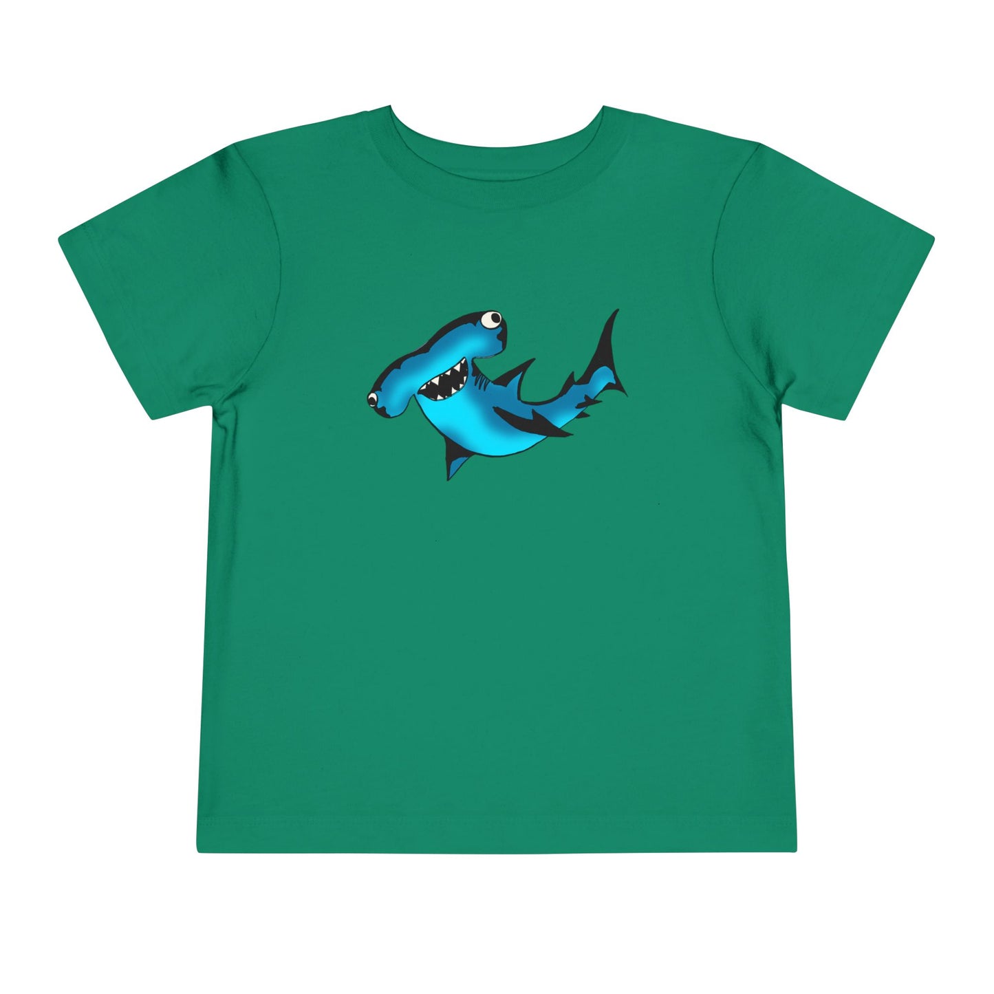 Toddler Shark Tee - Cute Blue Harley Hammerhead Graphic Kids Short Sleeve Shirt