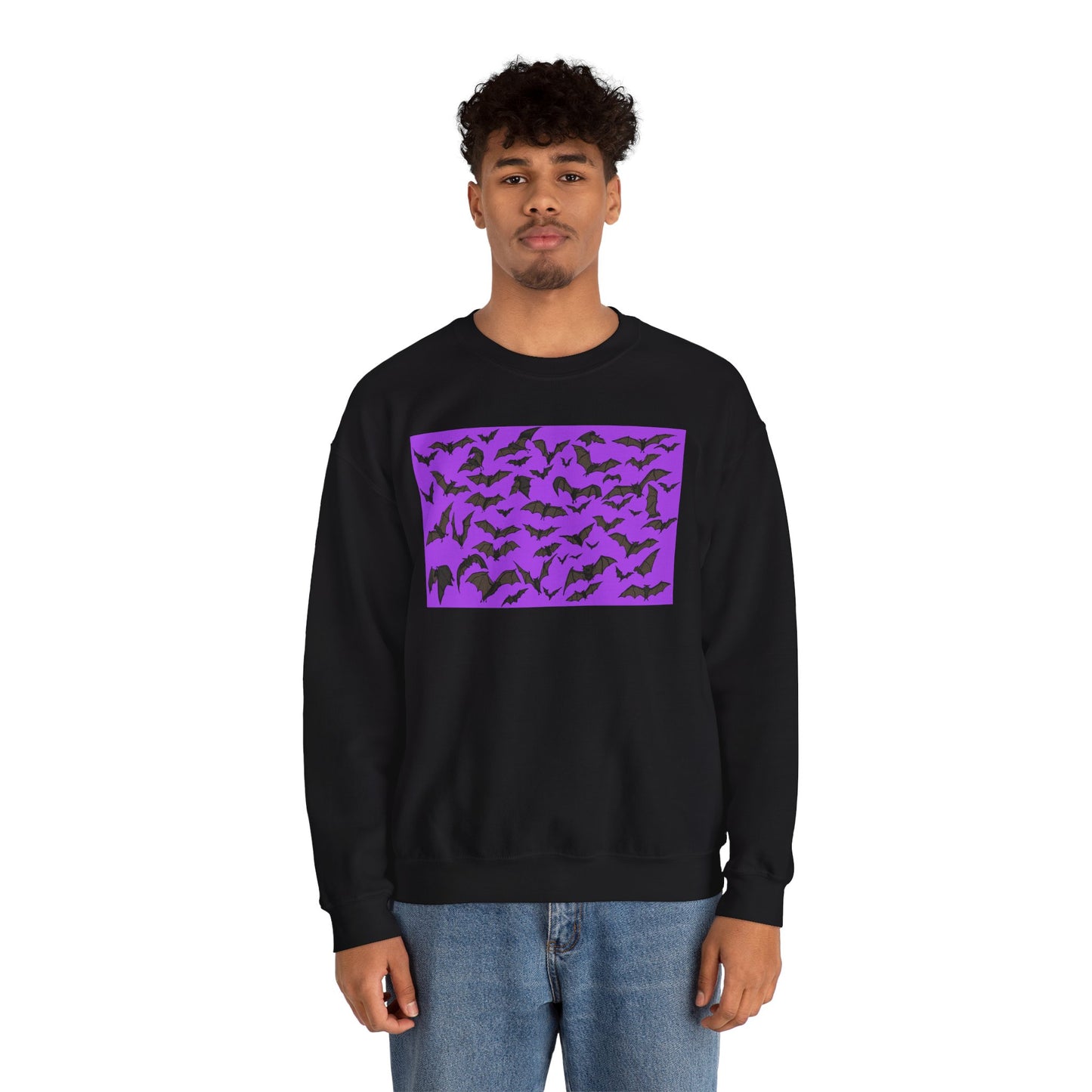 Spooky Bat Crewneck Sweatshirt for Halloween