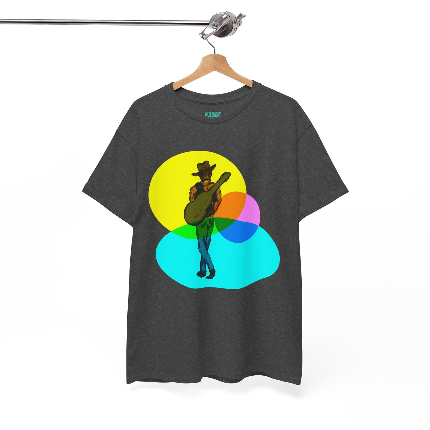 Cowboy Guitar Tee — Colorful Music T‑Shirt