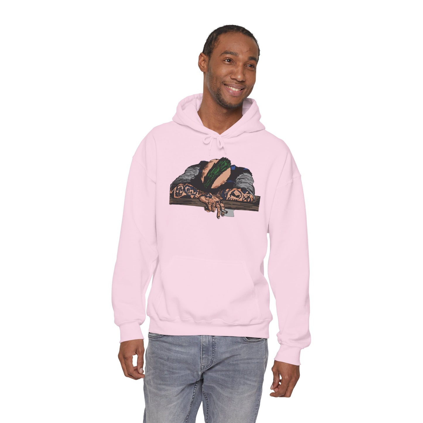 Punk and Done Color Unisex Hooded Sweatshirt, Cozy Streetwear, Unique Gift for Art Lovers, Casual Lounge Wear, Perfect for Fall Fashion