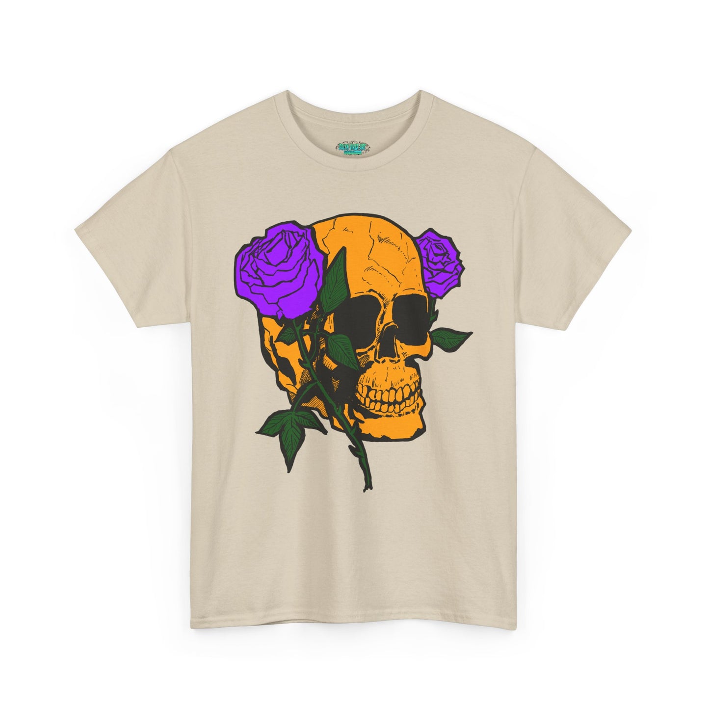 Skull and Roses Unisex Tee, Gothic Aesthetic Shirt, Vintage Graphic T-Shirt, Streetwear Essentials, Edgy Casual Wear