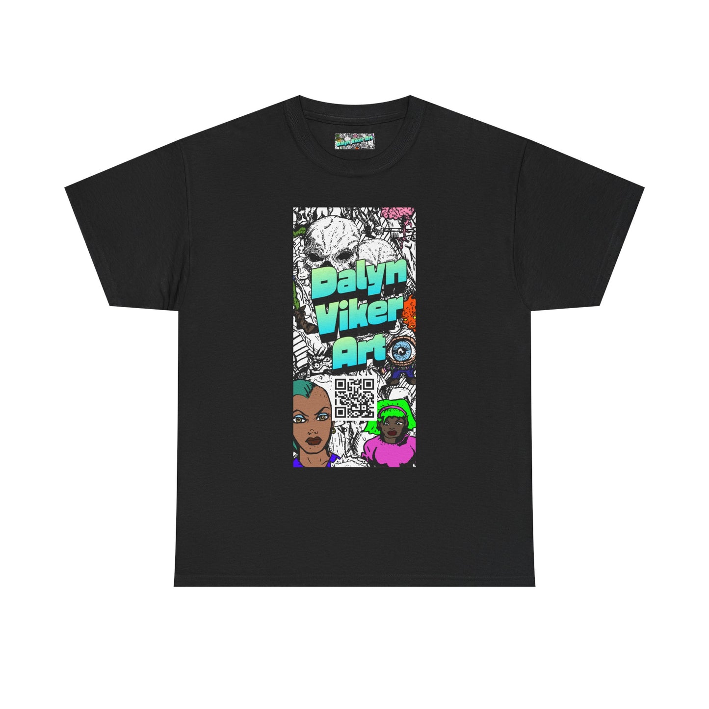 Graphic Art T-Shirt — "Dalyn Viker Art" Vertical Collage Tee