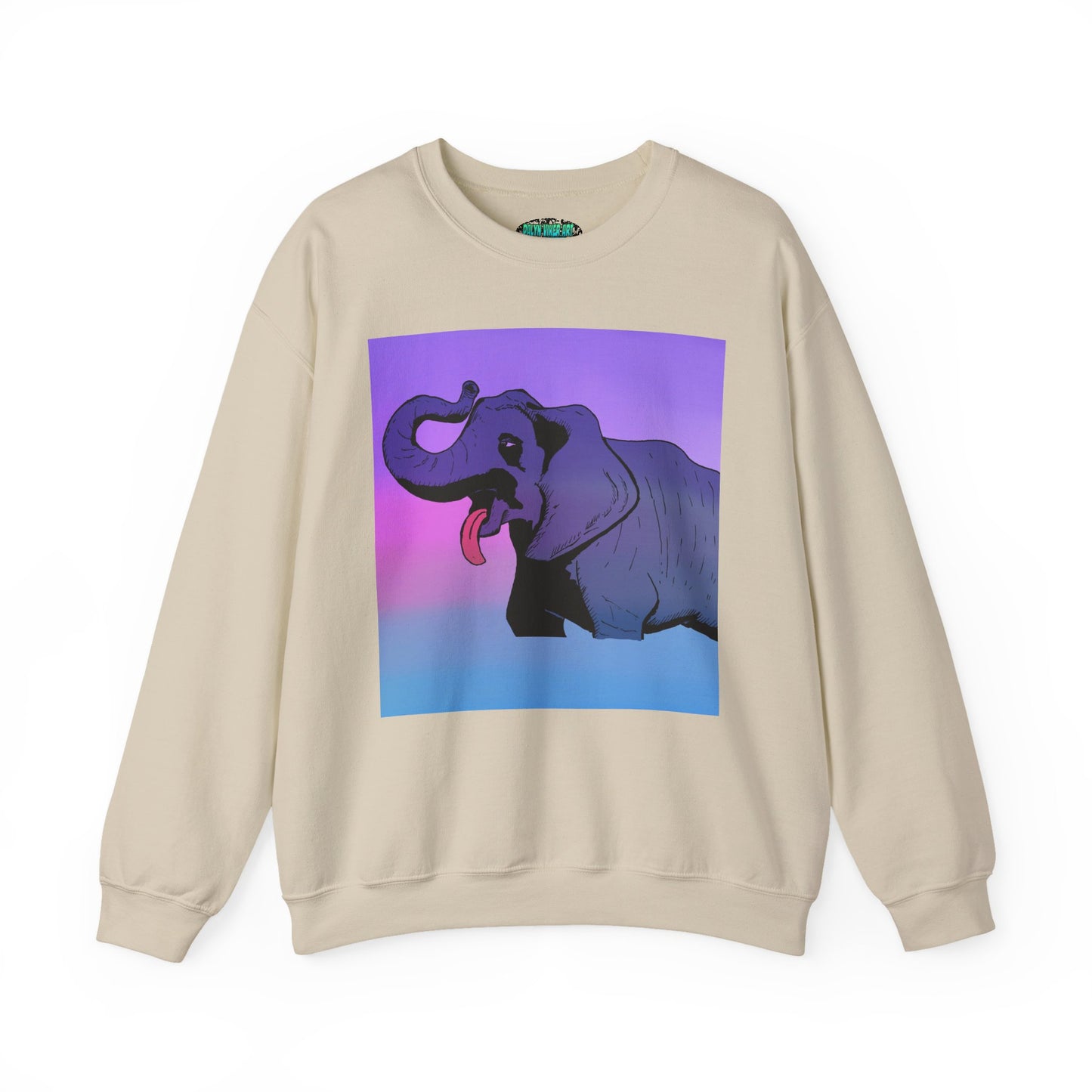 Elephant Art Unisex Crewneck Sweatshirt – Vibrant and Cozy Statement Piece