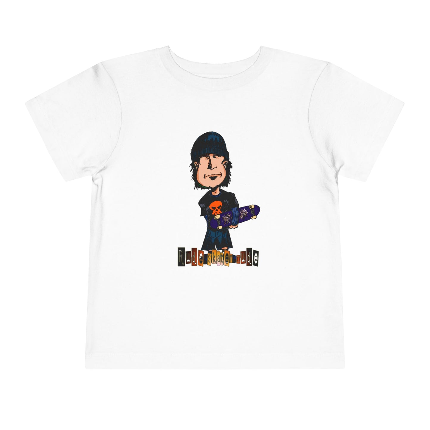Toddler Tee — Cute Rude Skater Dude Kid Skateboard Graphic Shirt
