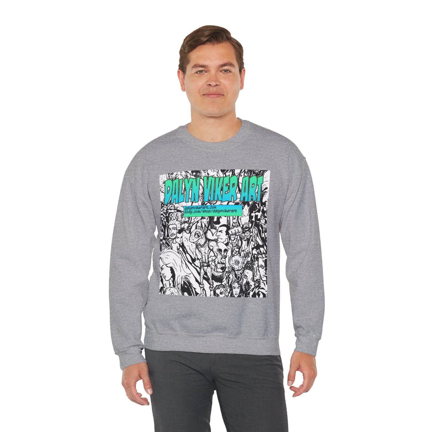 Graphic Art Crewneck Sweatshirt - Dalyan Viker Art Edition