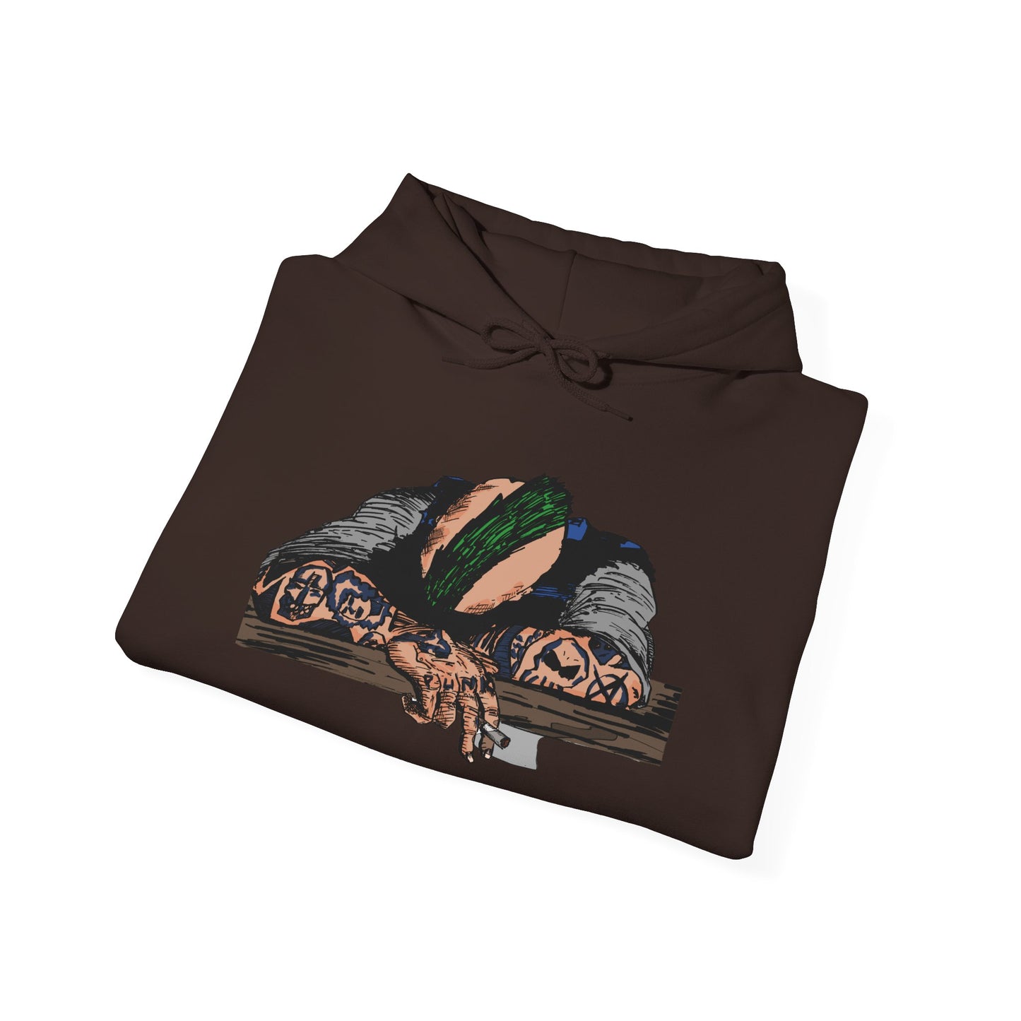 Punk and Done Color Unisex Hooded Sweatshirt, Cozy Streetwear, Unique Gift for Art Lovers, Casual Lounge Wear, Perfect for Fall Fashion